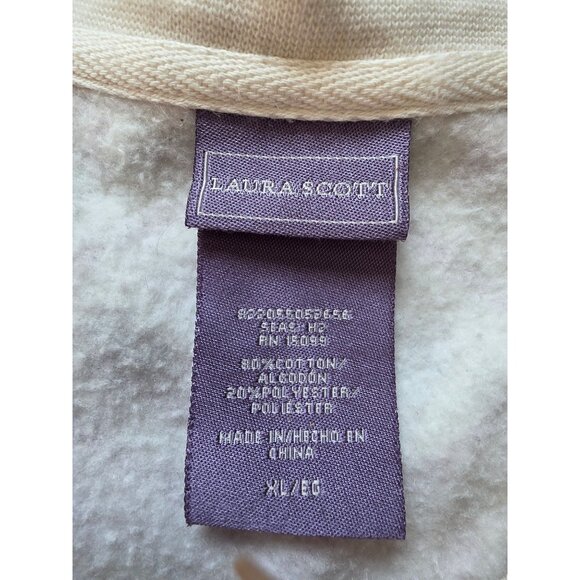 Laura Scott Womens Red & White Nordic Snowflake Print Long Sleeve Top XL - Picture 5 of 7